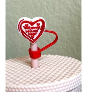 Always In My Heart- Straw Topper- Qty 1- Fits Starbucks/Stanley Cup Straws
